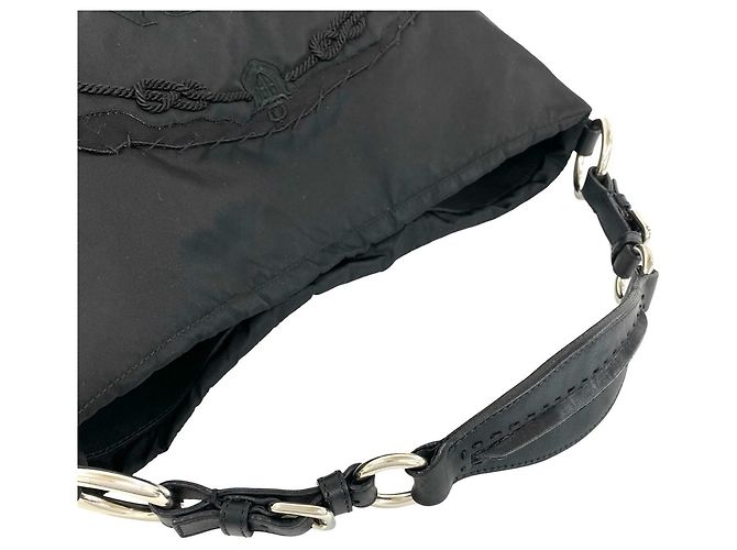 Tote Borsa Boston Prada in nylon nero e pelle - vista 4