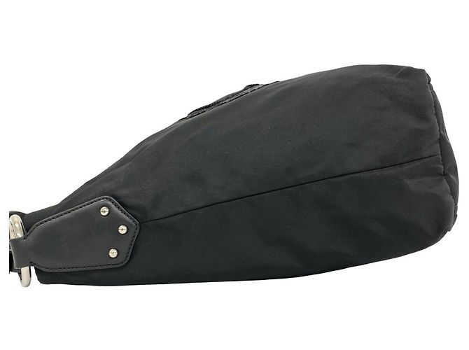 Tote Borsa Boston Prada in nylon nero e pelle - vista 5