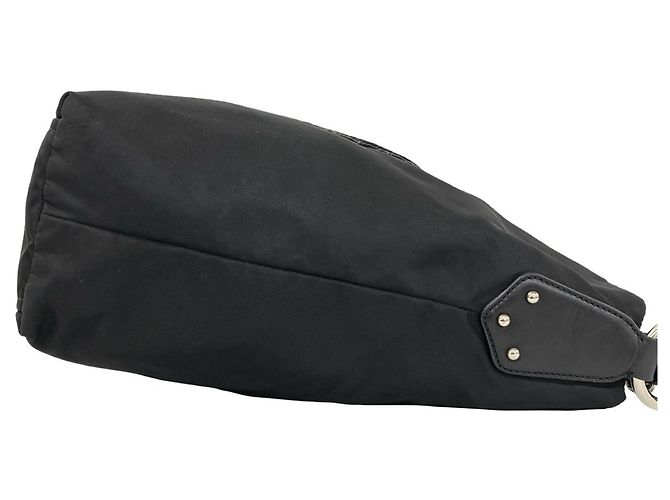 Tote Borsa Boston Prada in nylon nero e pelle - vista 6