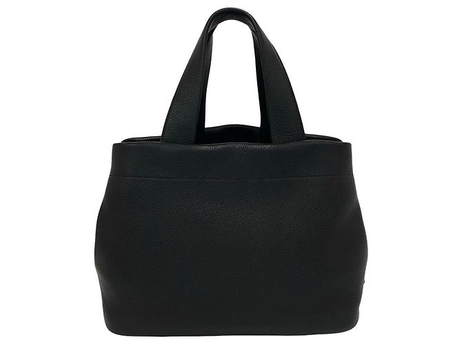 Prada Mini Tote Bag aus schwarzem Leder - Ansicht 3