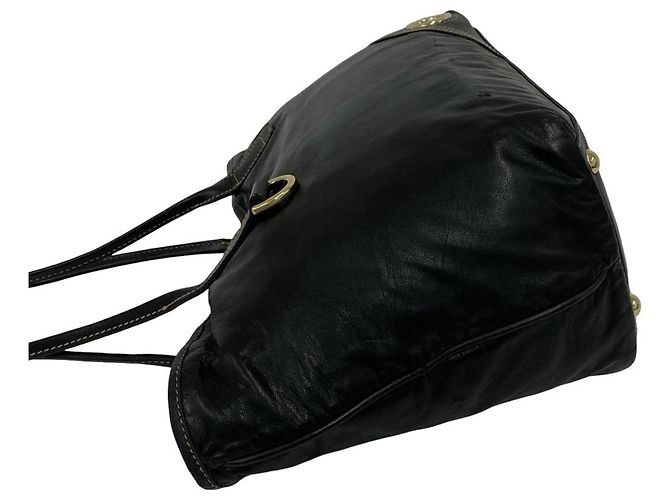 GUCCI New Brit Semi-Schultertasche aus Leder mit GG-Logo-Hardware Schwarz - Ansicht 5
