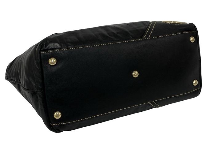 GUCCI New Brit Semi-Schultertasche aus Leder mit GG-Logo-Hardware Schwarz - Ansicht 7