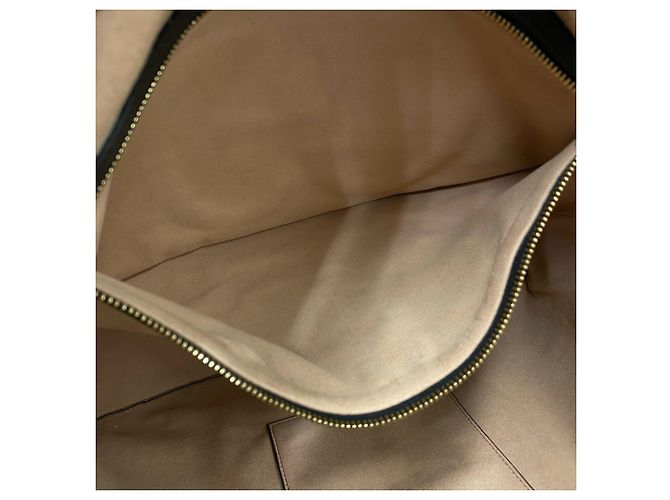 Borsa Tote Gucci in pelle con logo GG e catena Nero - vista 10