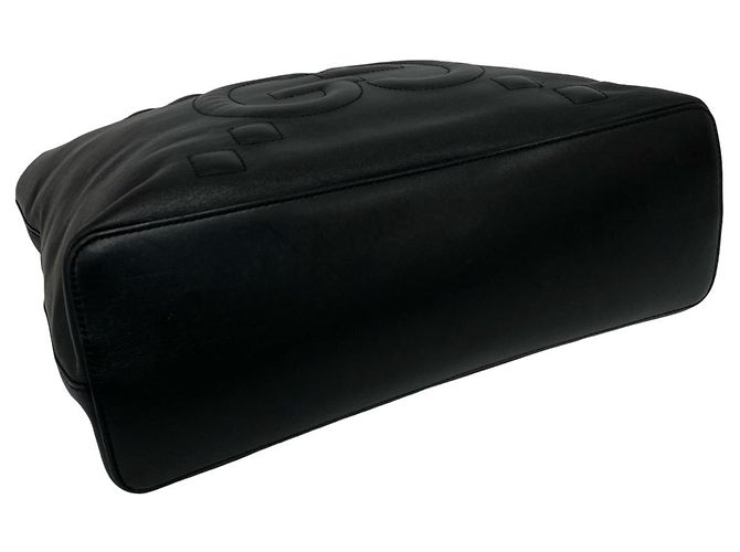 Borsa Tote Gucci in pelle con logo GG e catena Nero - vista 7