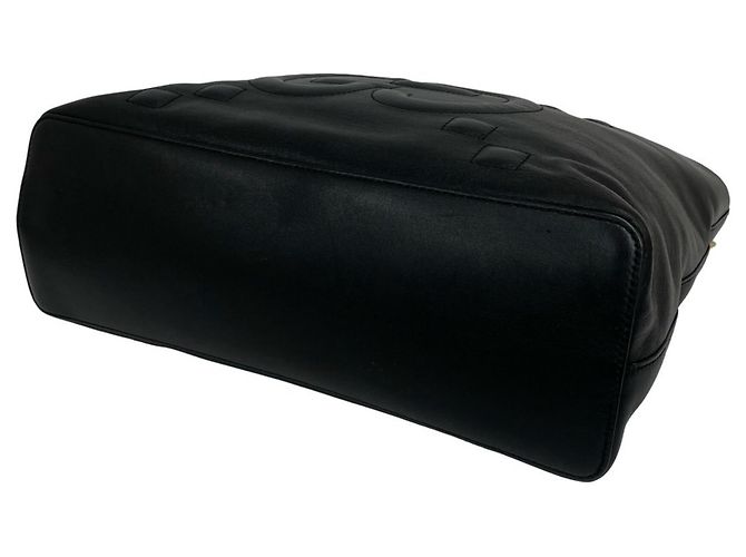 Borsa Tote Gucci in pelle con logo GG e catena Nero - vista 8