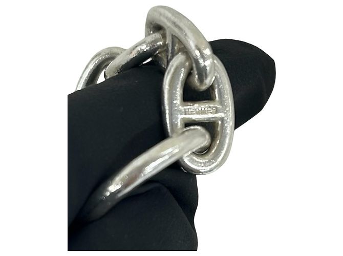 Hermès Bracciale con Charms Hermes Vintage Chaine d'Ancre MM Argento - vista 3
