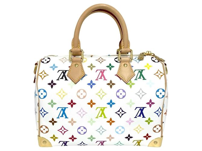 Borsa Louis Vuitton Speedy 25 Monogram Multicolor Marrone Multicolore - vista 3