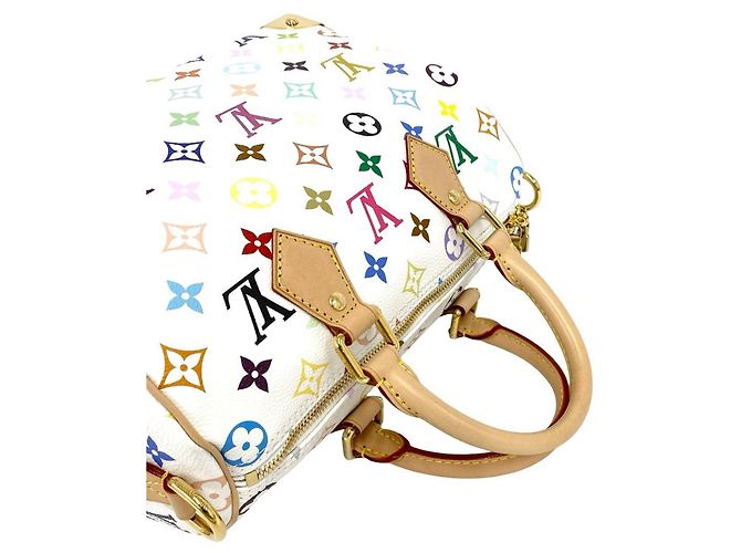 Borsa Louis Vuitton Speedy 25 Monogram Multicolor Marrone Multicolore - vista 4