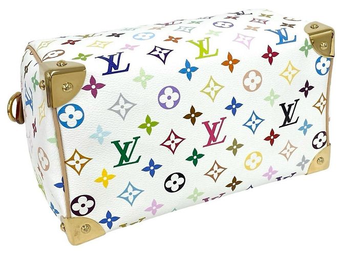 Borsa Louis Vuitton Speedy 25 Monogram Multicolor Marrone Multicolore - vista 7
