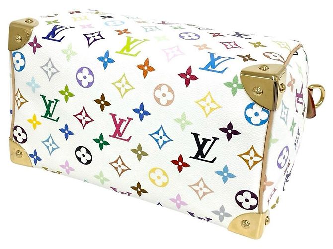 Borsa Louis Vuitton Speedy 25 Monogram Multicolor Marrone Multicolore - vista 8