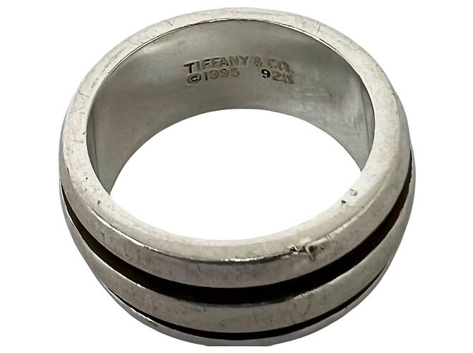 Tiffany & Co Anillo Tiffany Grooved Double Line Plata - vista 3