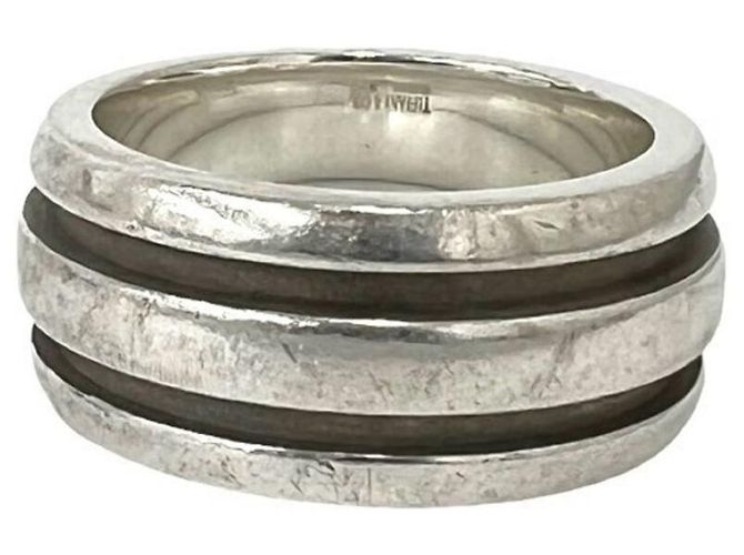 Tiffany & Co Anillo Tiffany Grooved Double Line Plata - vista 6