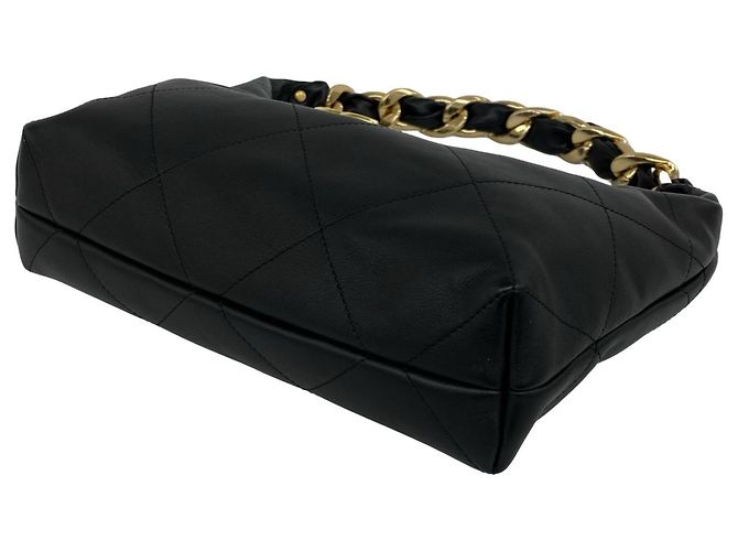 Borsa hobo Chanel in pelle nera Nero - vista 8