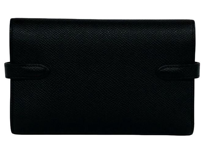 Hermès Hermes Kelly Wallet Medium aus schwarzem Epsom-Leder - Ansicht 2
