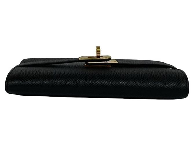 Hermès Hermes Kelly Wallet Medium aus schwarzem Epsom-Leder - Ansicht 3