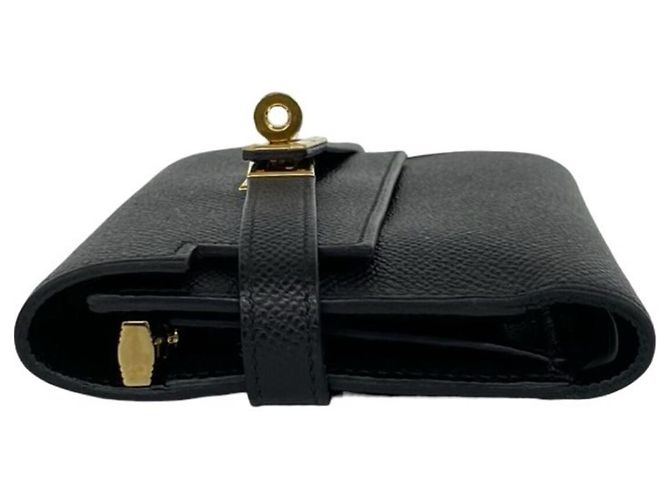 Hermès Hermes Kelly Wallet Medium aus schwarzem Epsom-Leder - Ansicht 4