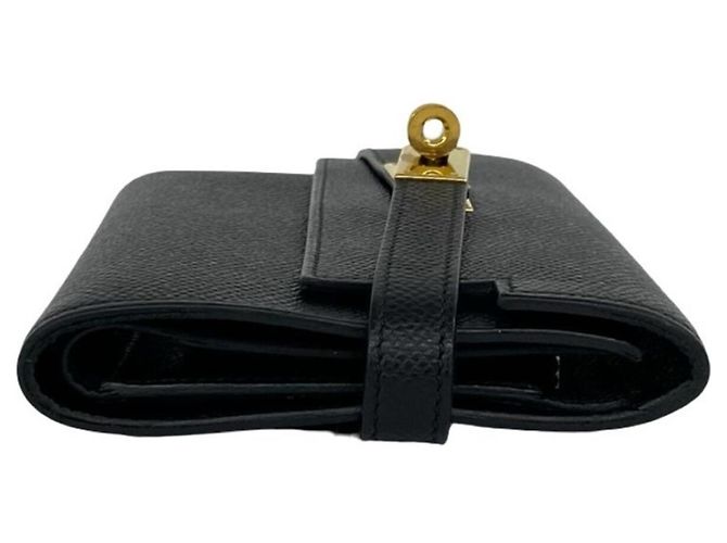 Hermès Hermes Kelly Wallet Medium aus schwarzem Epsom-Leder - Ansicht 5
