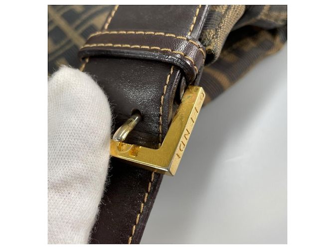 Borsa monospalla Zucca da donna Fendi Marrone - vista 15