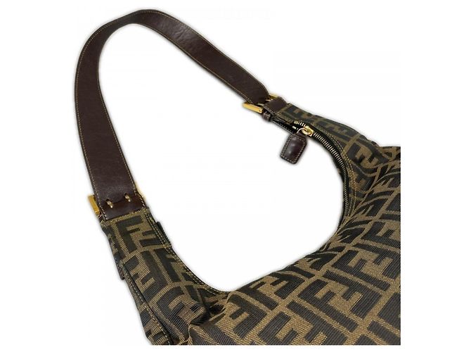Borsa monospalla Zucca da donna Fendi Marrone - vista 6