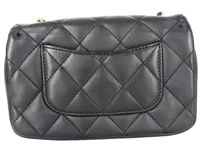 Borsa a tracolla Chanel Mini Matelassé Nero - vista 2