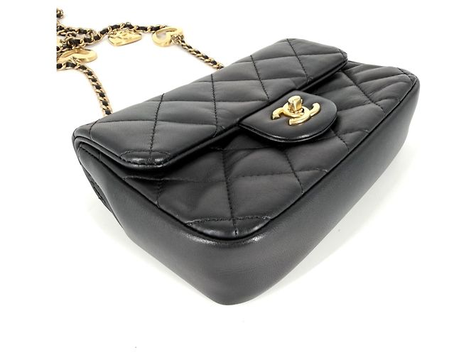 Borsa a tracolla Chanel Mini Matelassé Nero - vista 3
