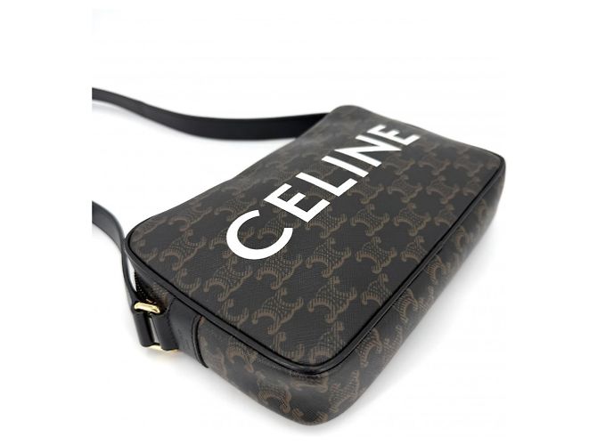Triomphe Céline Celine Messenger Bag für Damen, Größe Medium Braun Schwarz - Ansicht 3