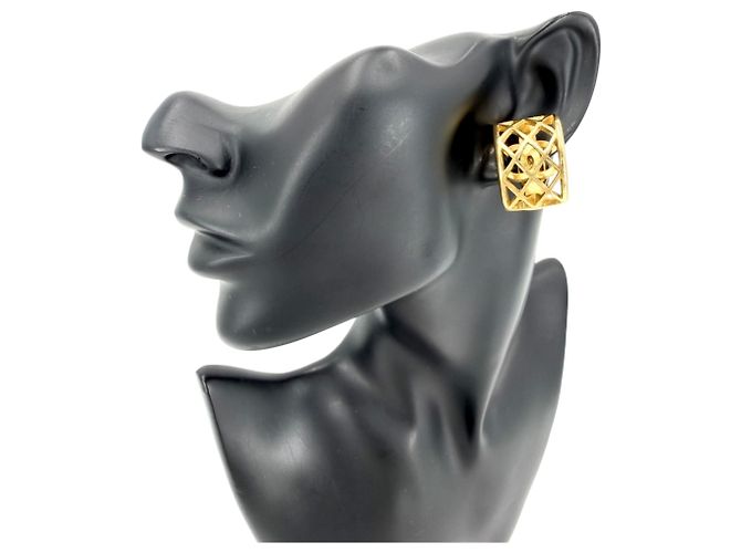 Chanel Vintage vergoldete Clip-Ohrringe Golden - Ansicht 2
