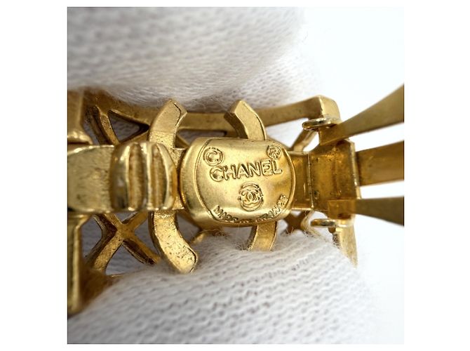 Chanel Vintage vergoldete Clip-Ohrringe Golden - Ansicht 3