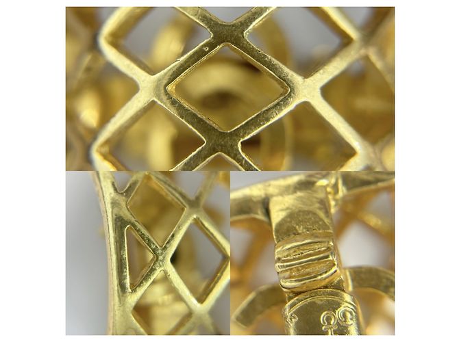 Chanel Vintage vergoldete Clip-Ohrringe Golden - Ansicht 5