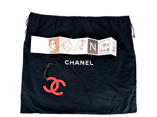 Borsa Tote Chanel in tela blu navy - vista 10