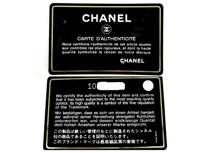 Borsa Tote Chanel in tela blu navy - vista 11