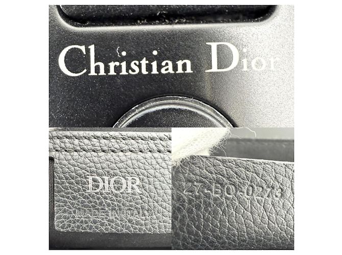 Borsa Messenger Christian Dior Oblique Saddle Flap da Uomo Nero Beige - vista 5