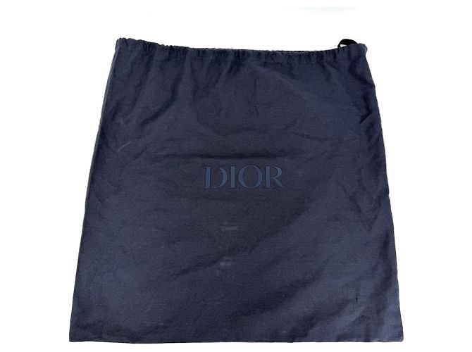 Borsa Messenger Christian Dior Oblique Saddle Flap da Uomo Nero Beige - vista 9