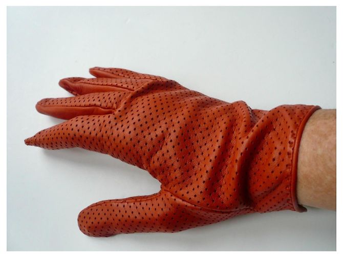 Autre Marque Causse Gantier Victoria Lederhandschuhe Ziegelrot Größe 8 Orange - Ansicht 2