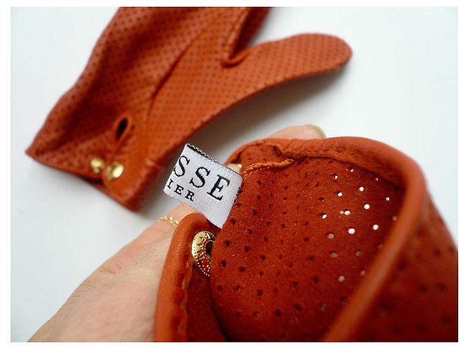 Autre Marque Causse Gantier Victoria Lederhandschuhe Ziegelrot Größe 8 Orange - Ansicht 3