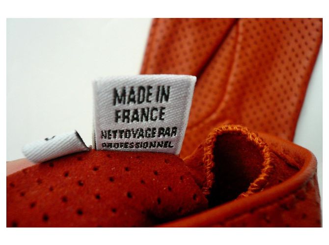 Autre Marque Causse Gantier Victoria Lederhandschuhe Ziegelrot Größe 8 Orange - Ansicht 7