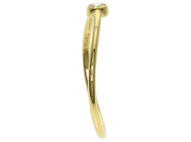 Anello Tiffany & Co. Single Wave con diamanti - vista 3
