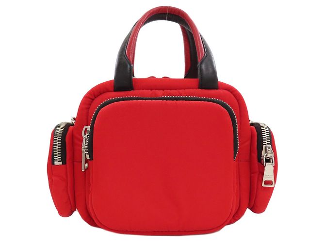 Borsa a mano 2-Way Prada Tessuto Cargo Rosso - vista 2