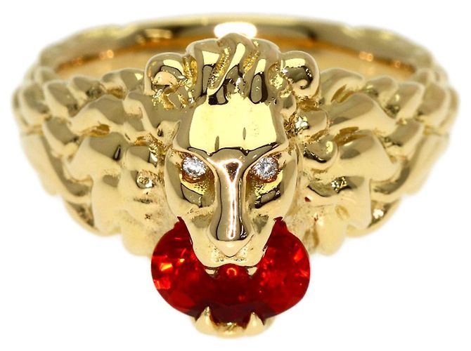 Gucci Lion Head Ring mit Feueropal - Ansicht 7