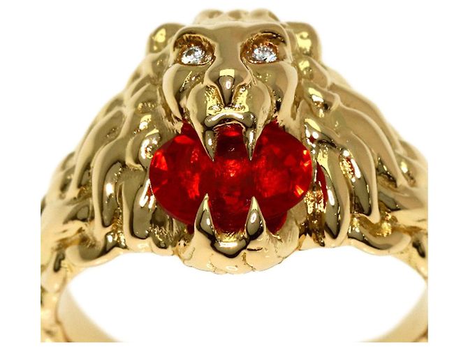 Gucci Lion Head Ring mit Feueropal - Ansicht 8