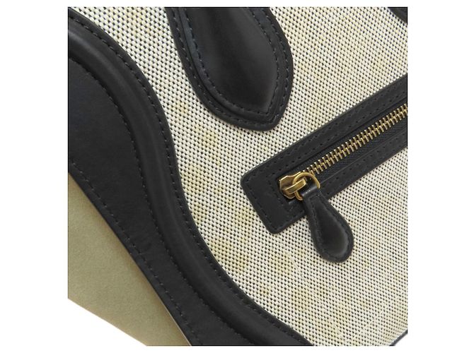 Céline Borsa a mano Celine Luggage Micro Nero Bianco Grigio - vista 11