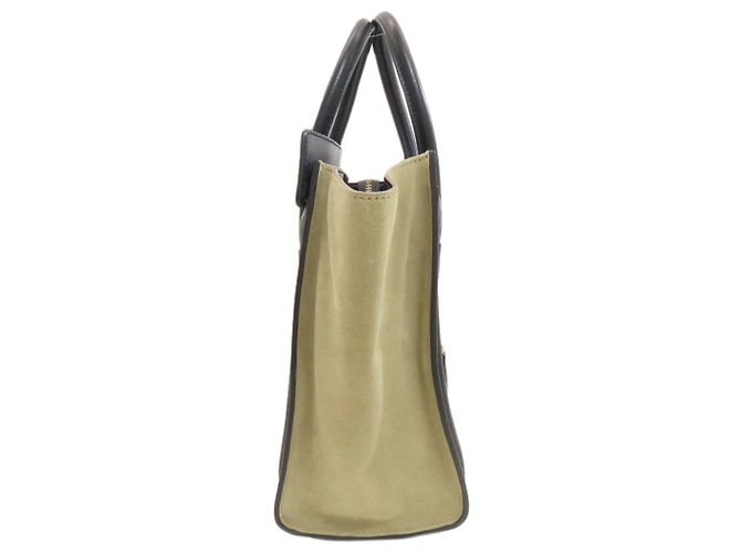 Céline Borsa a mano Celine Luggage Micro Nero Bianco Grigio - vista 3