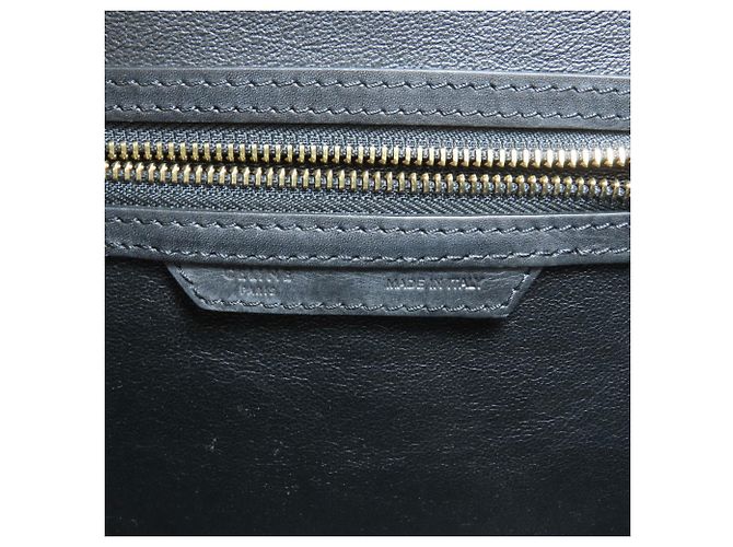 Céline Borsa a mano Celine Luggage Micro Nero Bianco Grigio - vista 6