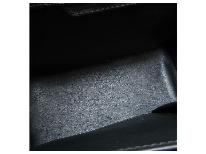 Céline Borsa a mano Celine Luggage Micro Nero Bianco Grigio - vista 7