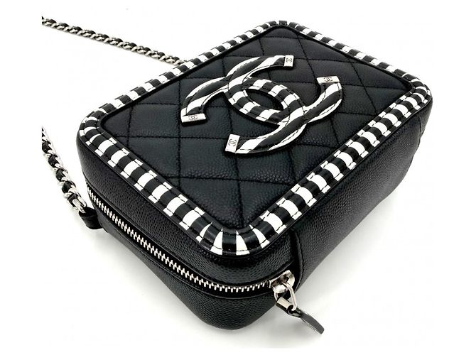 Sac à épaule mini Chanel Matelassé CC Filigree pour femme Noir - vue 3