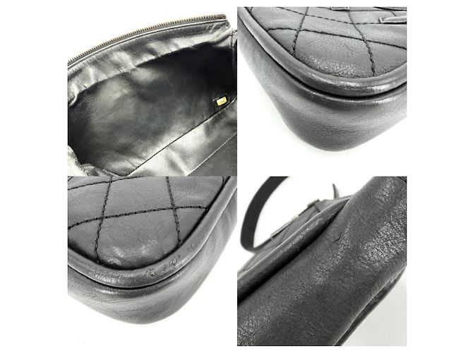 Borsa a tracolla Chanel in pelle matelassé nera Nero - vista 6
