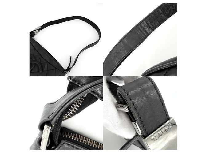 Borsa a tracolla Chanel in pelle matelassé nera Nero - vista 7
