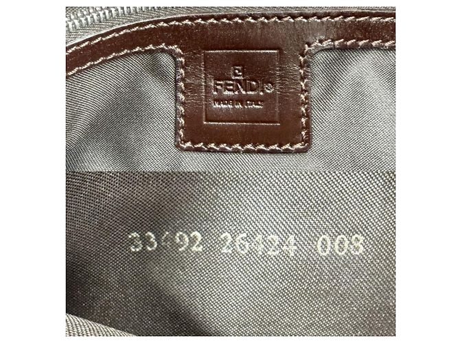 Borsa a tracolla Fendi Mamma Bucket Zucca Marrone - vista 5