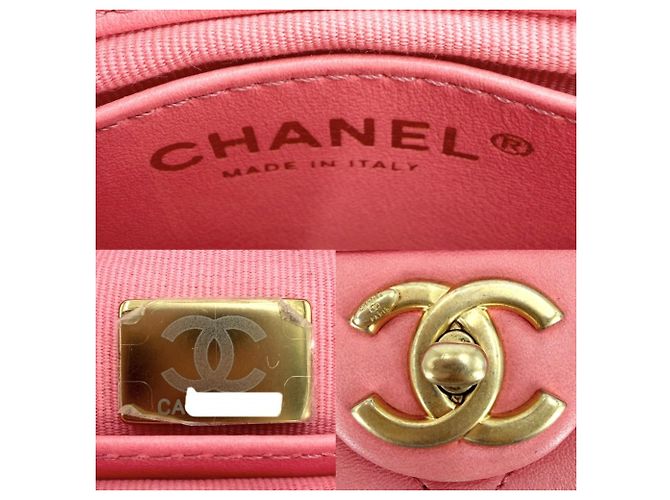 Borsa a tracolla Chanel Mini Matelassé con catena Rosa - vista 5
