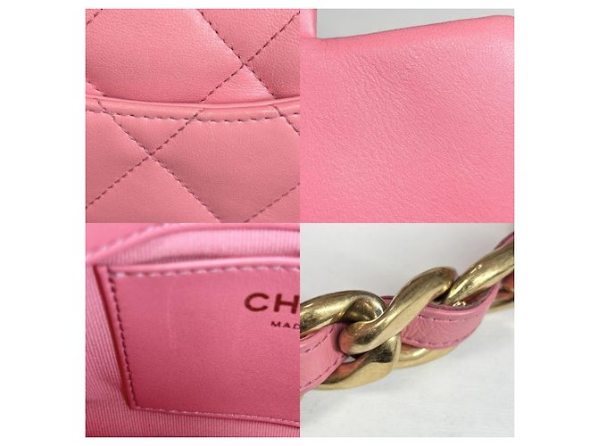 Borsa a tracolla Chanel Mini Matelassé con catena Rosa - vista 8